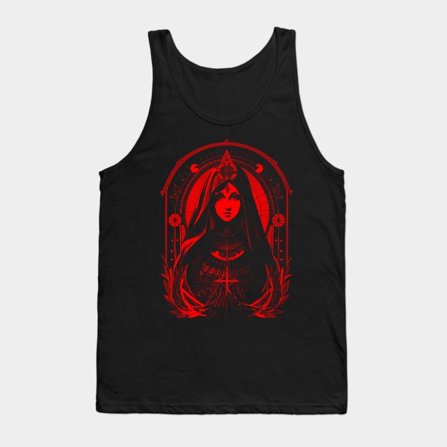 Witchcraft Occult Vintage in Red Tank Top by Nerdlight Shop